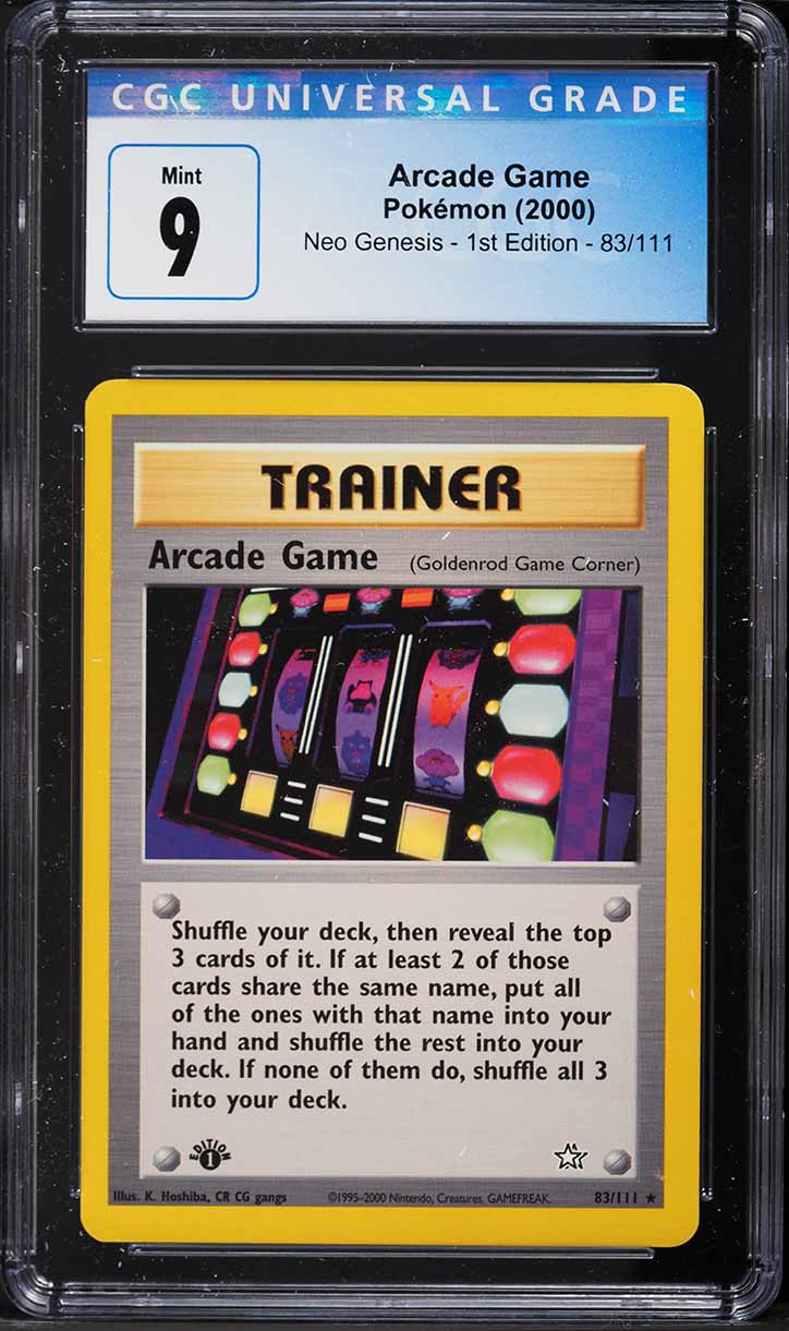 2000 Pokemon Neo Genesis 1st Edition Arcade Game #83 CGC 9 MINT