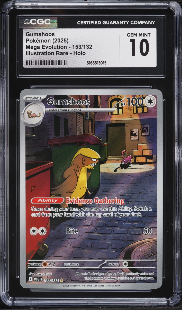 2025 Pokemon Mega Evolution IR Gumshoos #153 CGC 10 GEM MINT