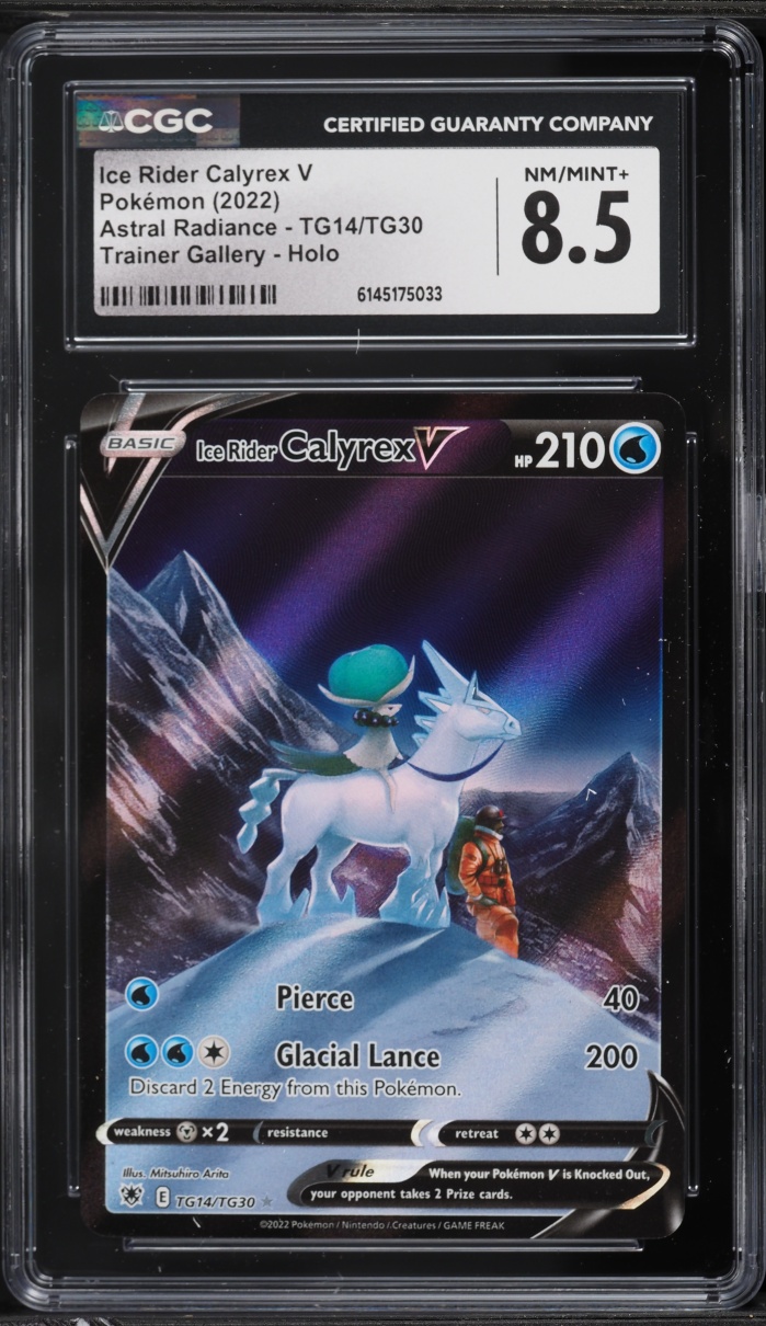 2022 Pokemon Sword & Shield Astral Radiance CHR Ice Rider Calyrex V #TG14 CGC 8.5 NM-MT+