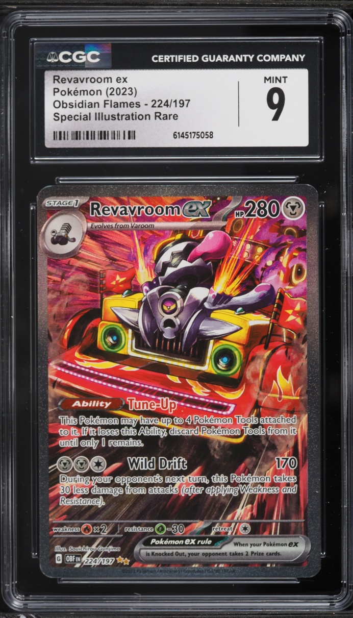2023 Pokemon Scarlet & Violet Obsidian Flames SIR Revavroom ex #224 CGC 9 MINT