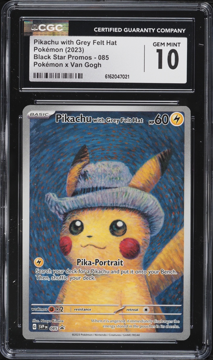 2023 Pokemon Scarlet & Violet Promo Van Gogh Full Art Pikachu With Grey Felt Hat #85 CGC 10 GEM