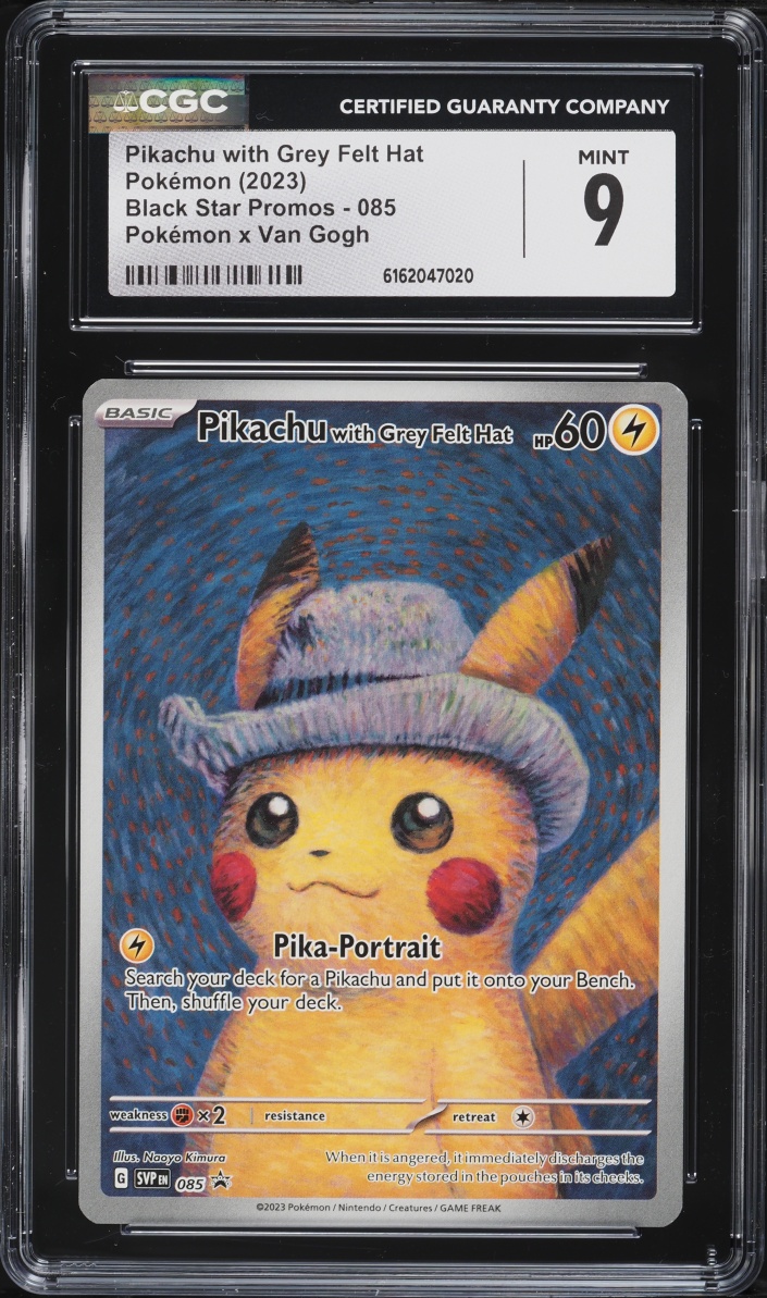 2023 Pokemon Scarlet & Violet Promo Van Gogh Pikachu With Grey Felt Hat #85 CGC 9 MINT