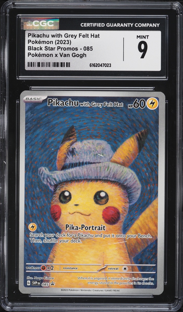2023 Pokemon Scarlet & Violet Promo Van Gogh Pikachu With Grey Felt Hat #85 CGC 9 MINT