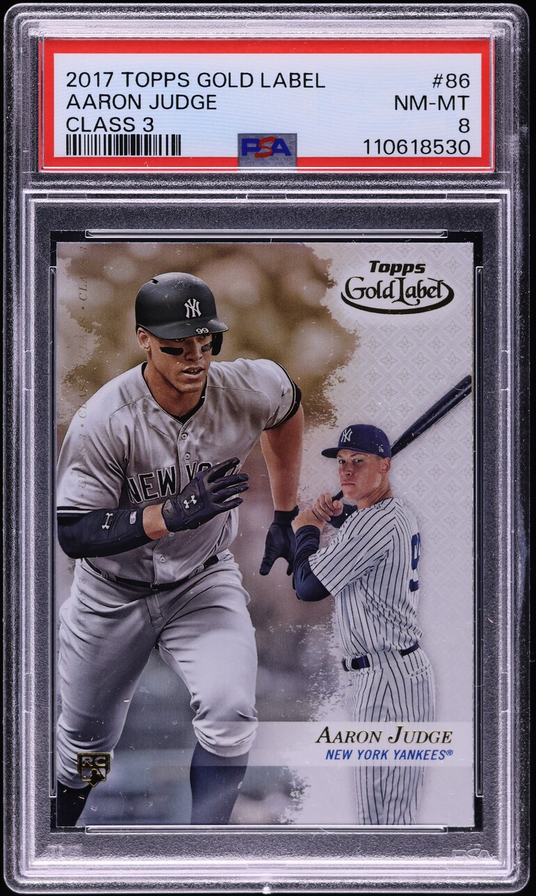 2017 Topps Gold Label Class 3 Aaron Judge ROOKIE #86 PSA 8 NM-MT