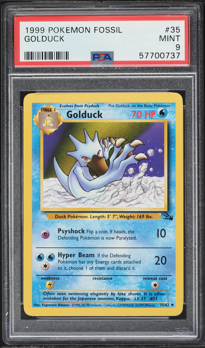 1999 Pokemon Fossil Golduck #35 PSA 9 MINT