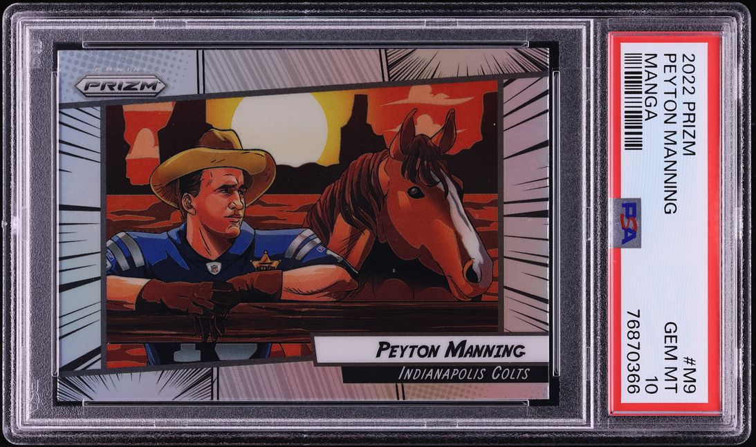 2022 Panini Prizm Manga Peyton Manning #M9 PSA 10 GEM MINT