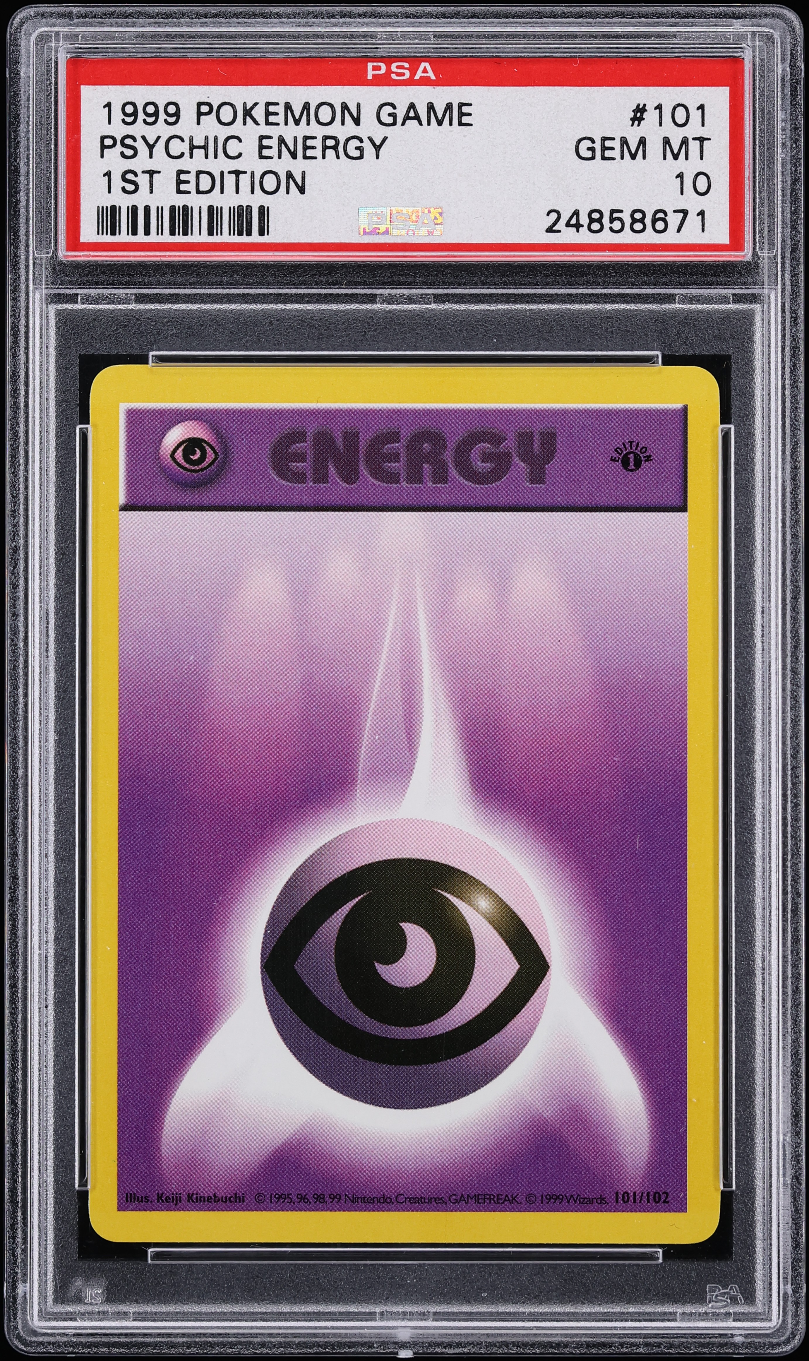 1999 Pokemon Base Set Shadowless 1st Edition Psychic Energy #101 PSA 10 GEM MINT