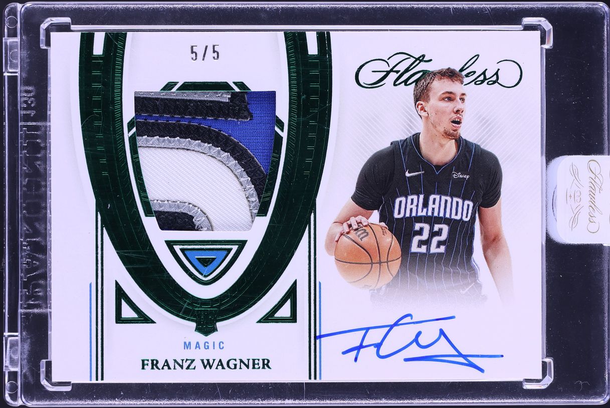 2021 Panini Flawless Emerald Franz Wagner ROOKIE PATCH AUTO 5/5 #FPA-FZW