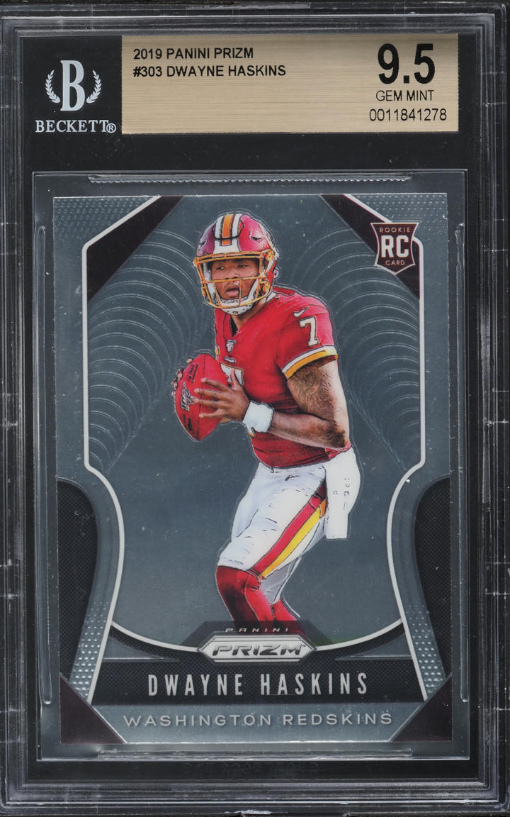 2019 Panini Prizm Dwayne Haskins ROOKIE #303 BGS 9.5 GEM MINT