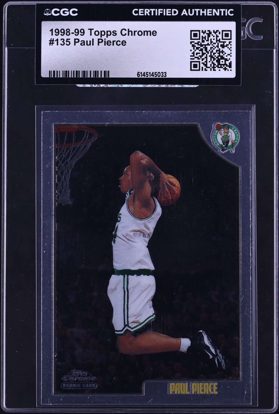 1998 Topps Chrome Paul Pierce ROOKIE #135 CGC AUTH