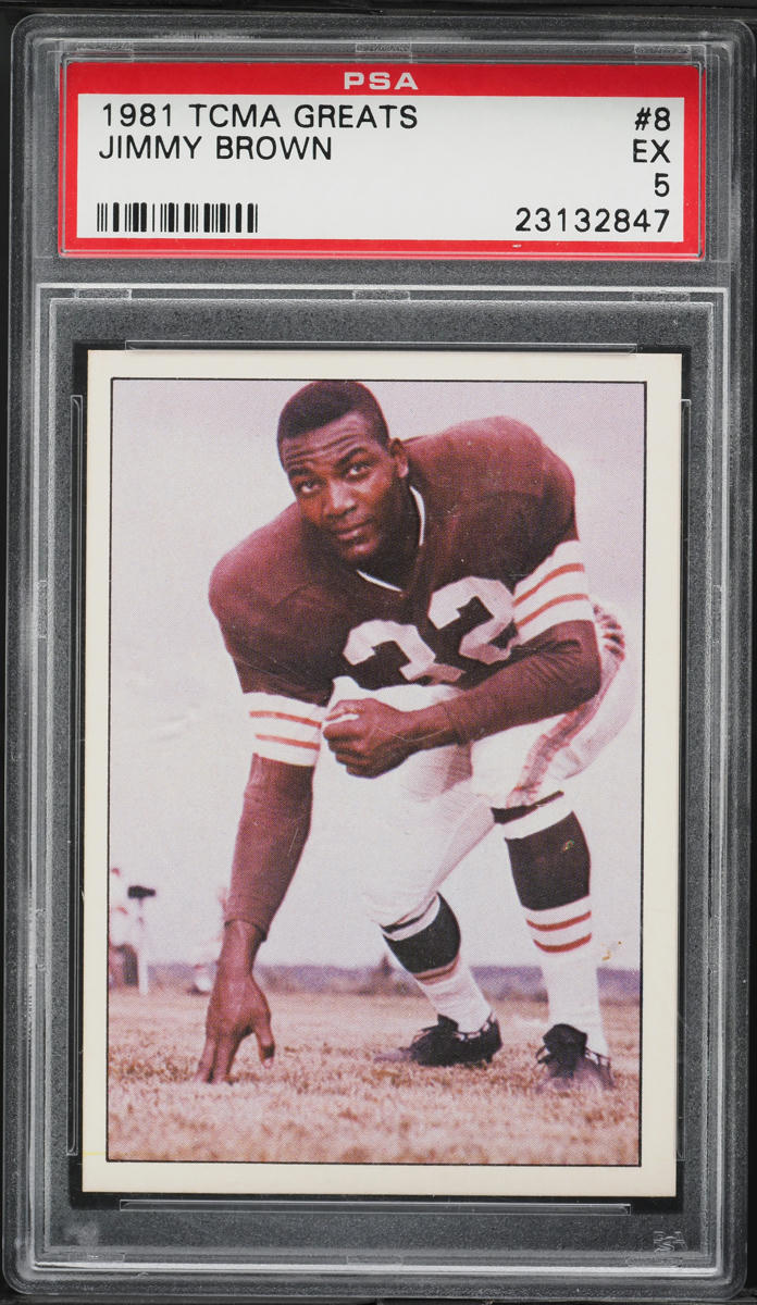 1981 TCMA Greats Football Jim Brown #8 PSA 5 EX