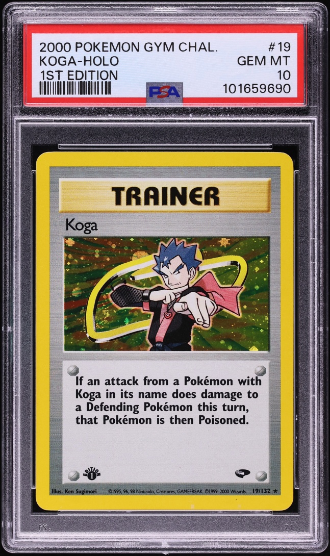 2000 Pokemon Gym Challenge Holo 1st Edition Koga #19 PSA 10 GEM MINT