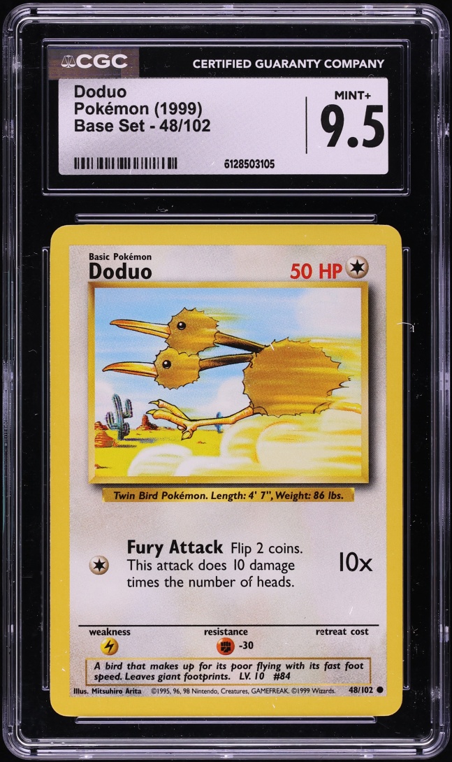 1999 Pokemon Base Set Doduo #48 CGC 9.5 MINT+