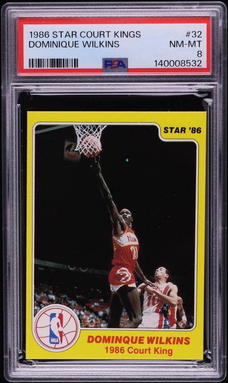 1986 Star Court Kings Dominique Wilkins ROOKIE #32 PSA 8 NM-MT