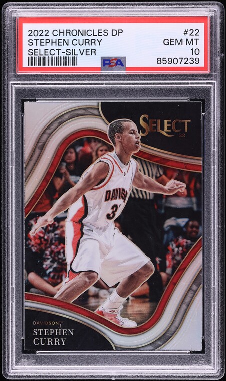 2022 Panini Chronicles Draft Picks Select Silver Stephen Curry #22 PSA 10 GEM