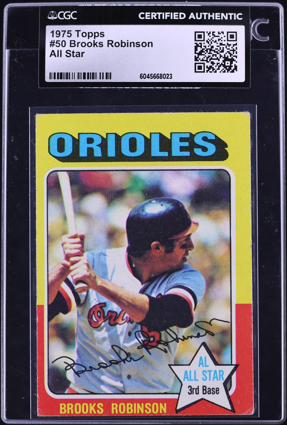1975 Topps Brooks Robinson ALL-STAR #50 CGC AUTH