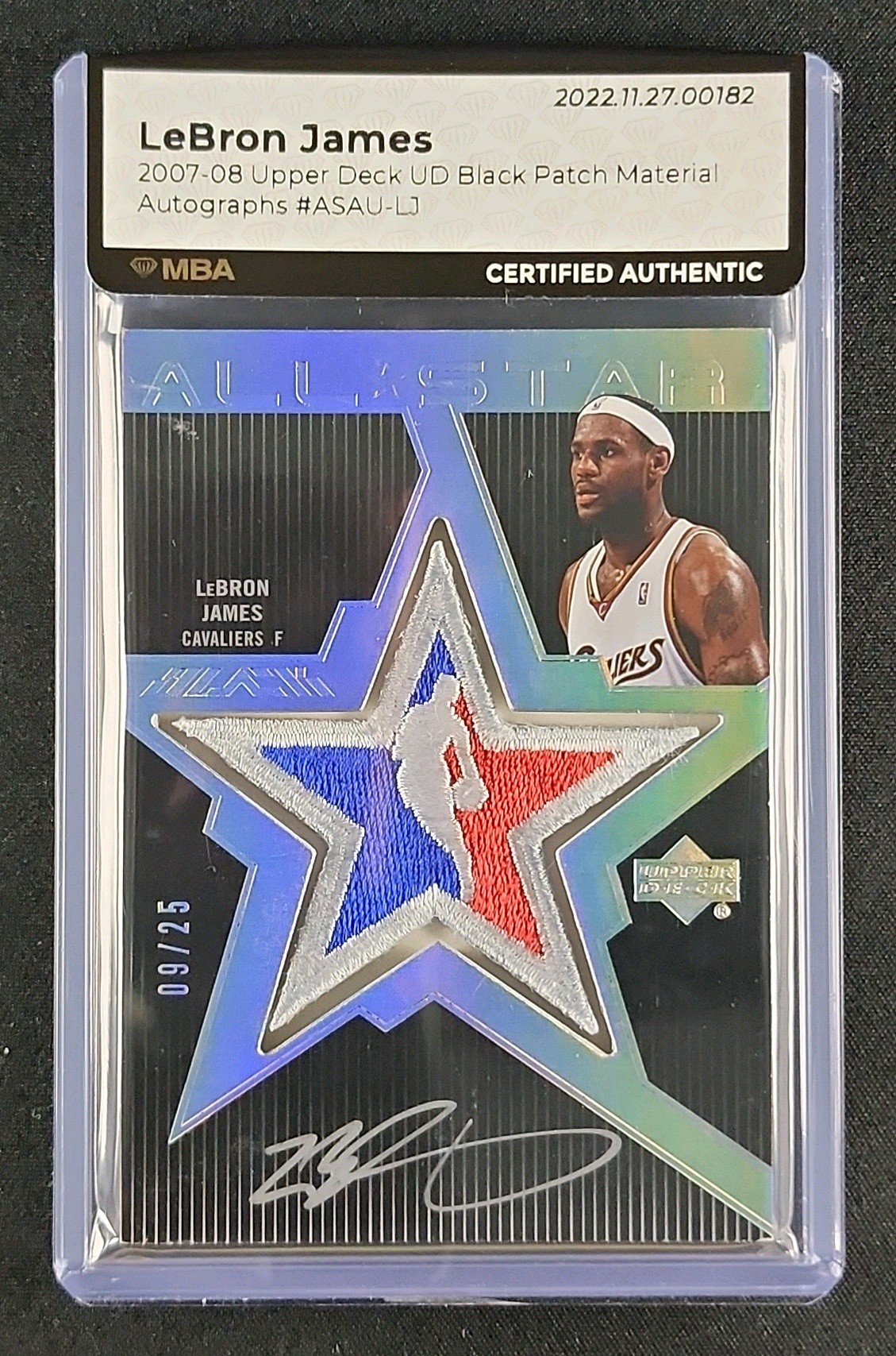 2007 UD Black All-Star Autographs LeBron James AUTO /25