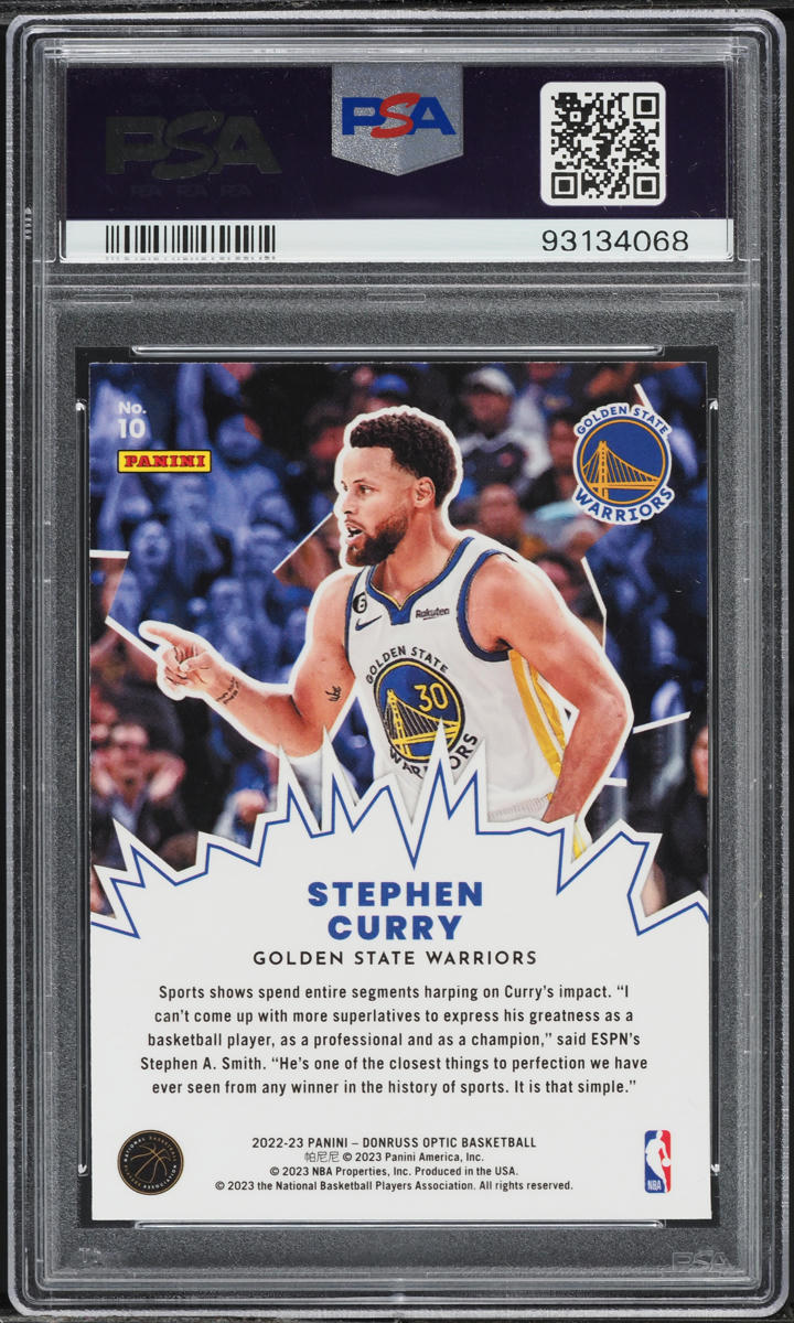 2022 Donruss Optic My House! Stephen Curry #10 PSA 10 GEM MINT