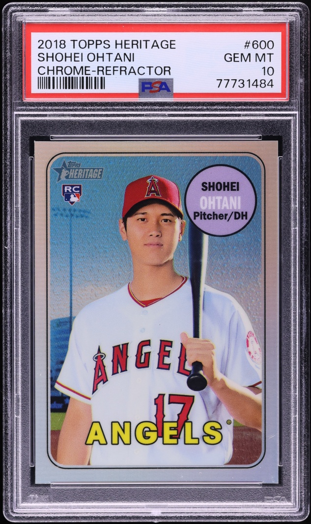 2018 Topps Heritage Chrome Refractor Shohei Ohtani ROOKIE /569 #600 PSA 10 GEM MINT