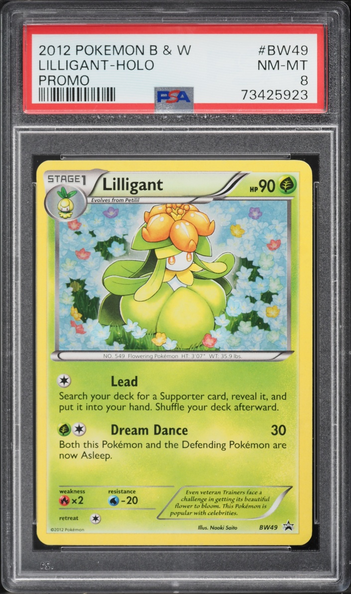 2012 Pokemon Black & White Promo Holo Lilligant #BW49 PSA 8 NM-MT