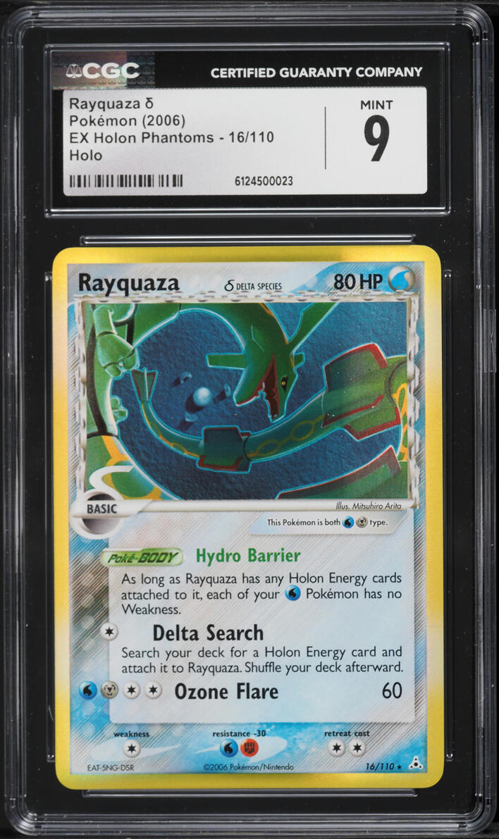 2006 Pokemon EX Holon Phantoms Holo Rayquaza #16 CGC 9 MINT