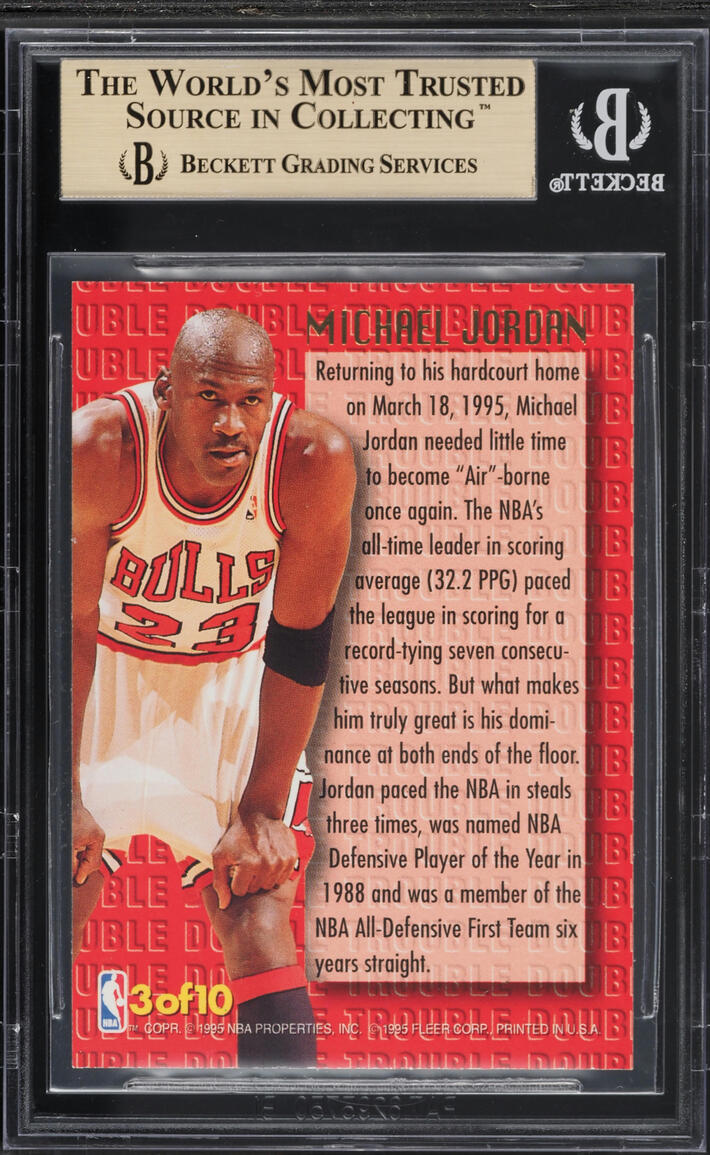 1995 Ultra Double Trouble Michael Jordan #3 BGS 9.5 GEM MINT