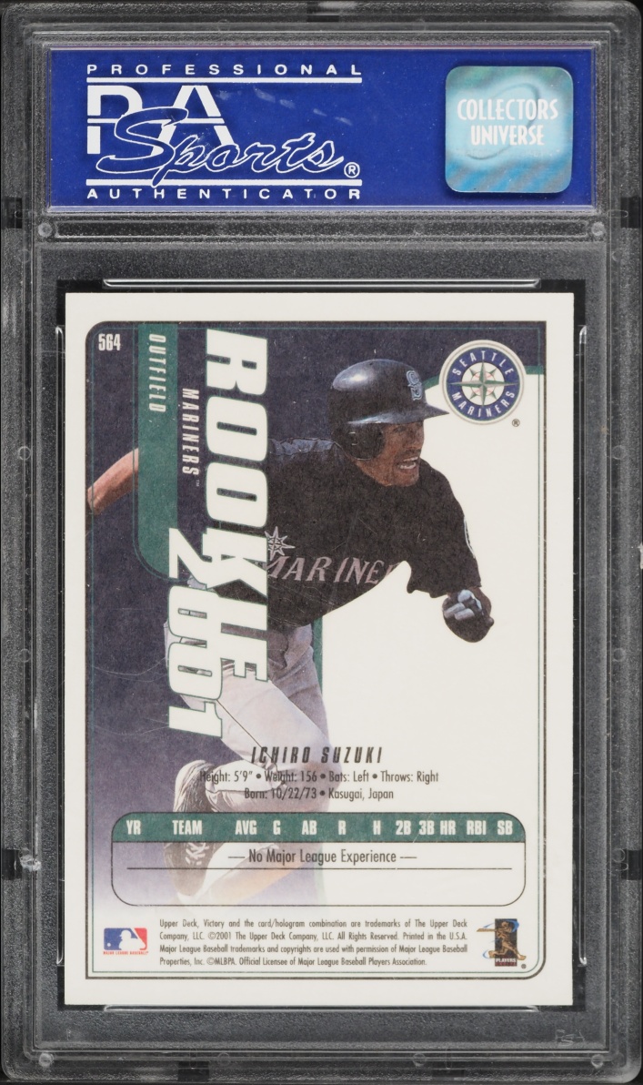 2001 Upper Deck Victory Ichiro Suzuki ROOKIE #564 PSA 9 MINT