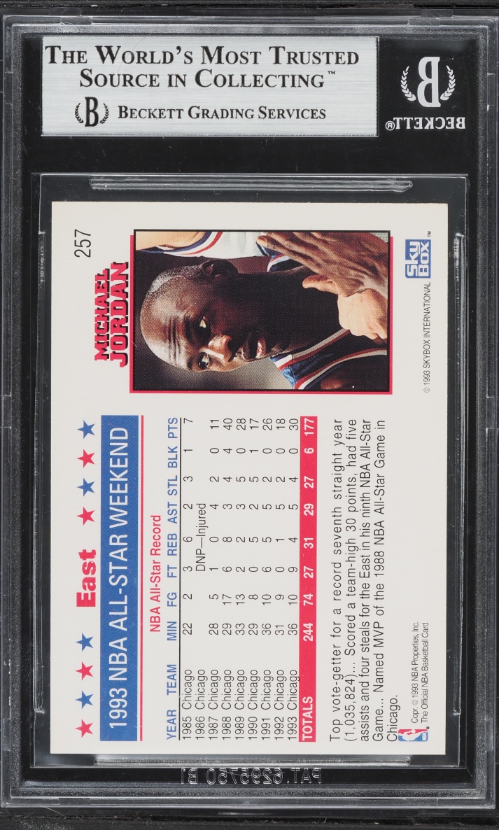 1993 Hoops Michael Jordan #257 BGS 8.5 NM-MT+