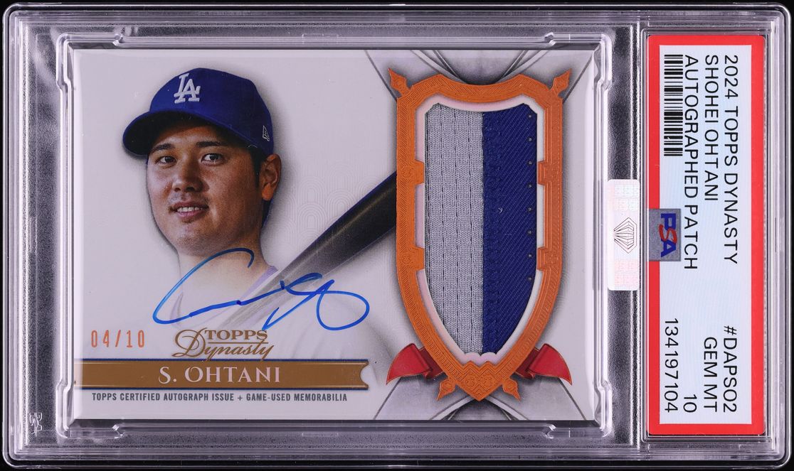 2024 Topps Dynasty Shohei Ohtani PATCH AUTO /10 #DAPSO2 PSA 10 GEM MINT