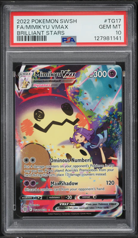 2022 Pokemon Sword & Shield Brilliant Stars TG Mimikyu VMAX #TG17