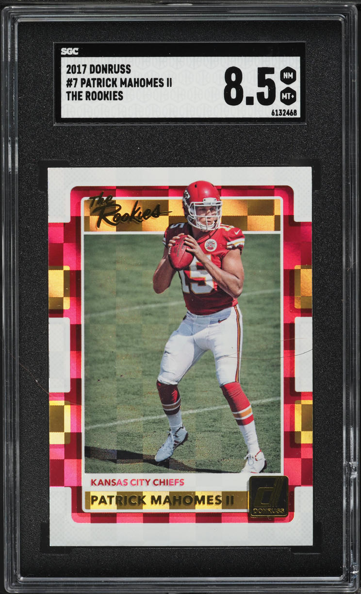 2017 Donruss The Rookies Patrick Mahomes II ROOKIE #7 SGC 8.5 NM-MT+ on ...