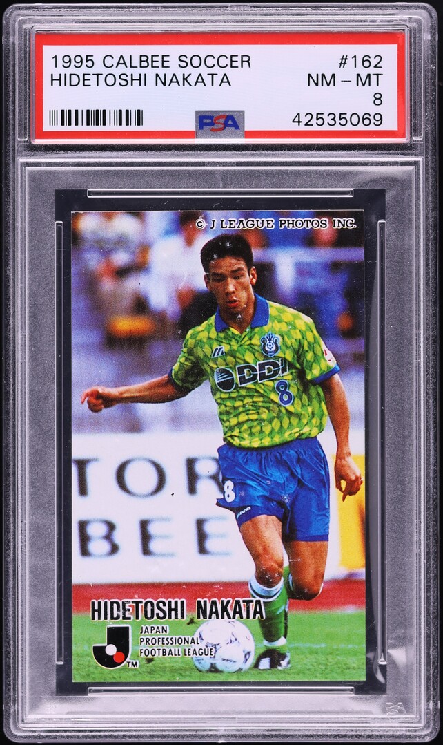 1995 Calbee J League Hidetoshi Nakata #162 PSA 8 NM-MT - Photo 1
