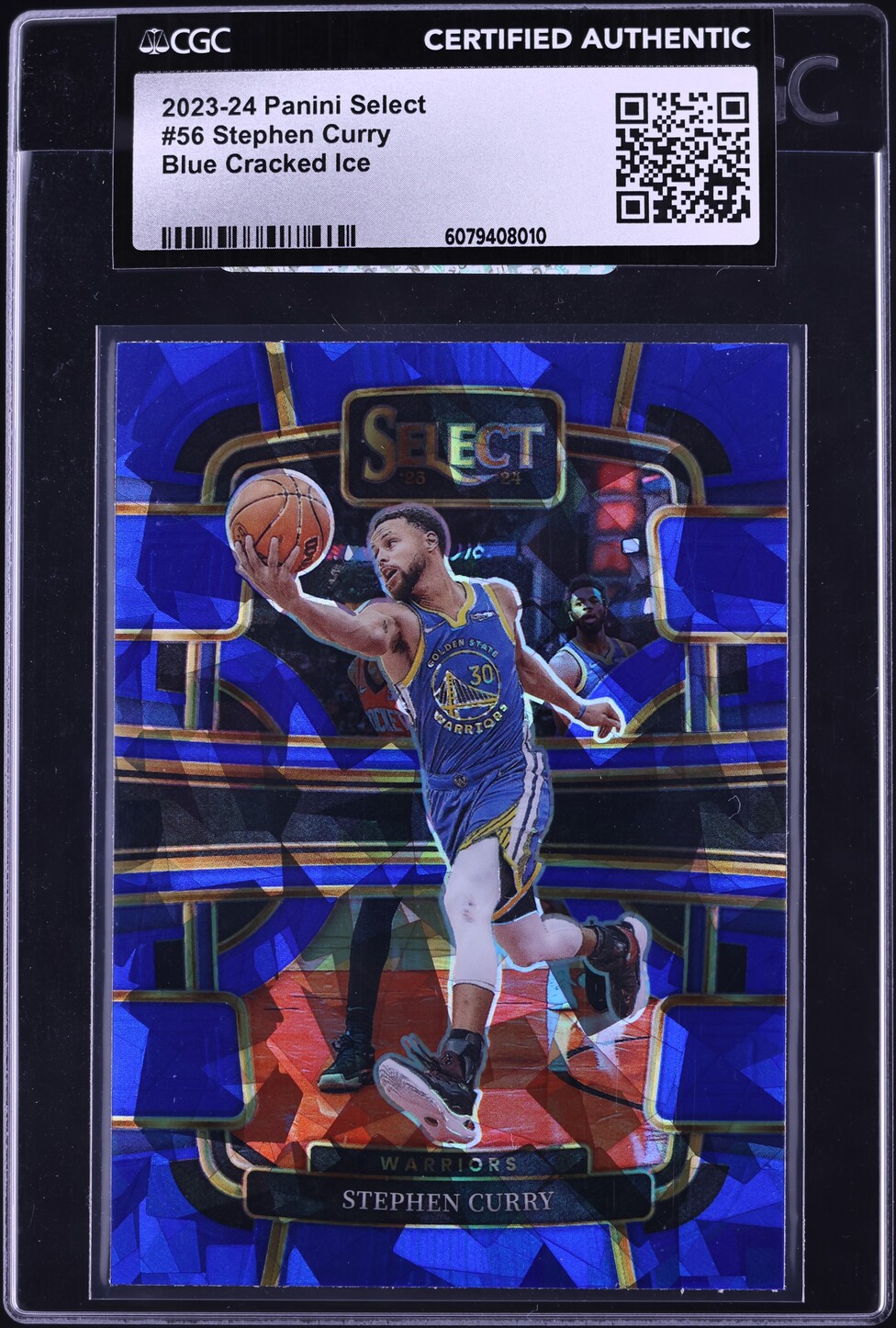 2023 Select Concourse Blue Cracked Ice Stephen Curry #56 CGC AUTH