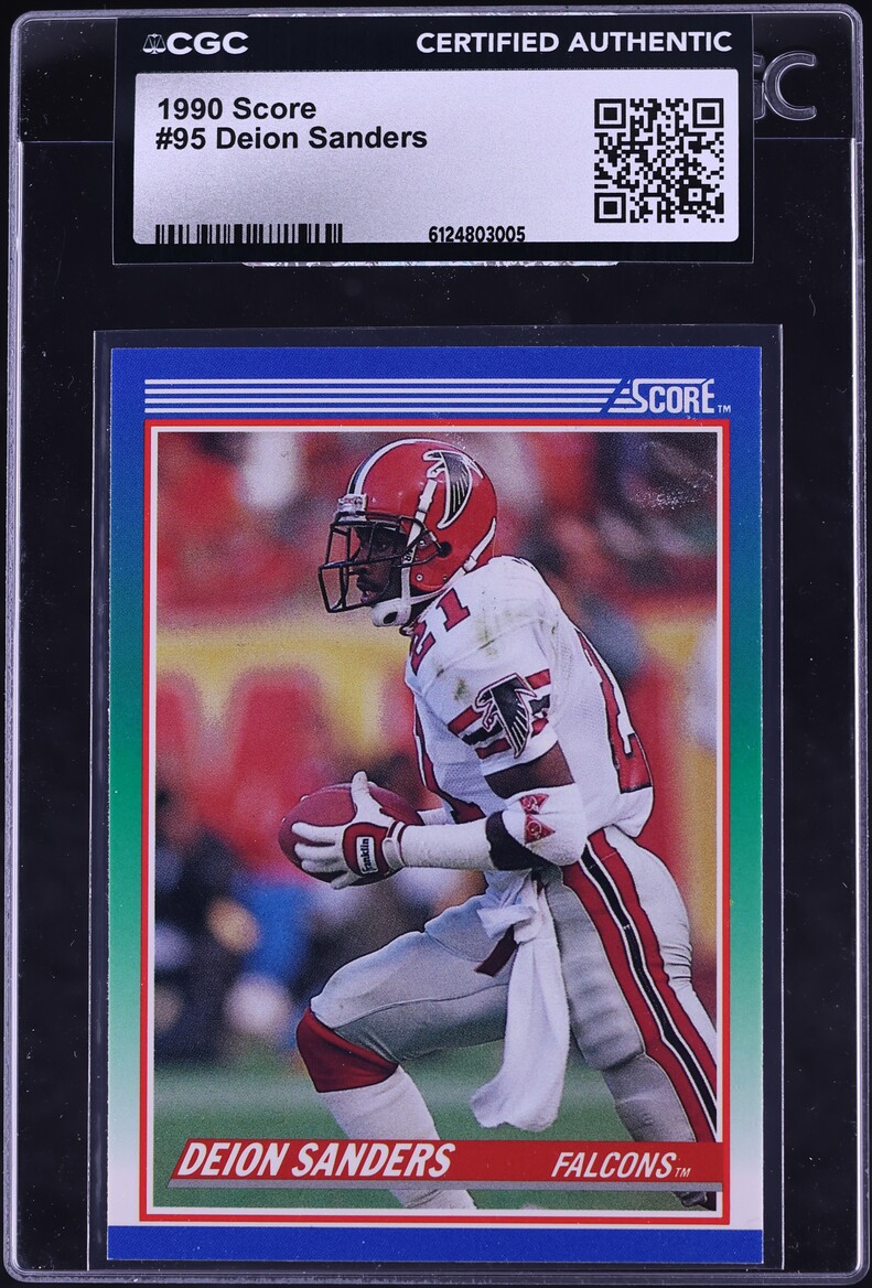 1990 Score Football Deion Sanders #95 CGC AUTH