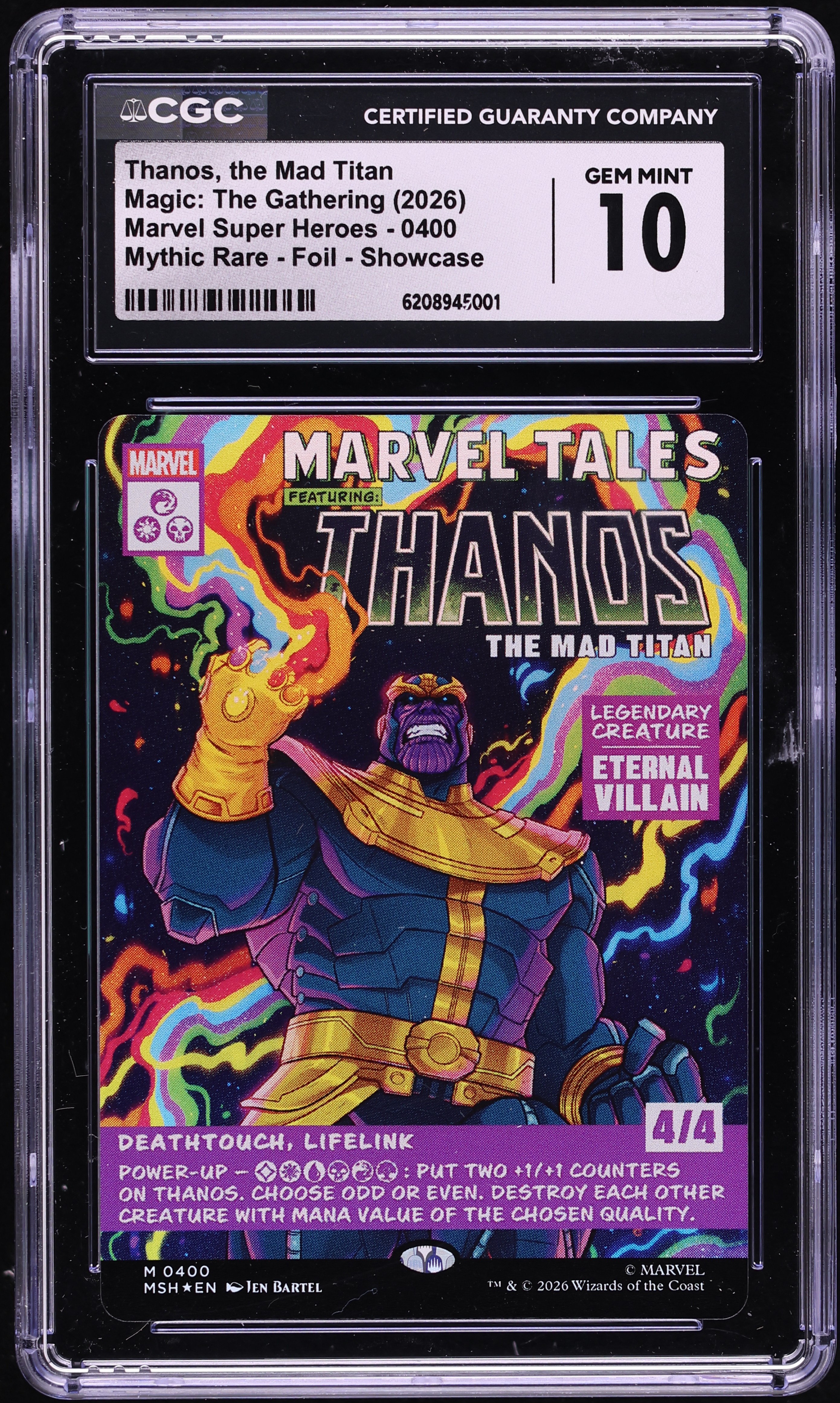2026 Magic The Gathering MTG Marvel Super Heroes Foil Showcase Thanos Mad Titan CGC 10 GEM MINT