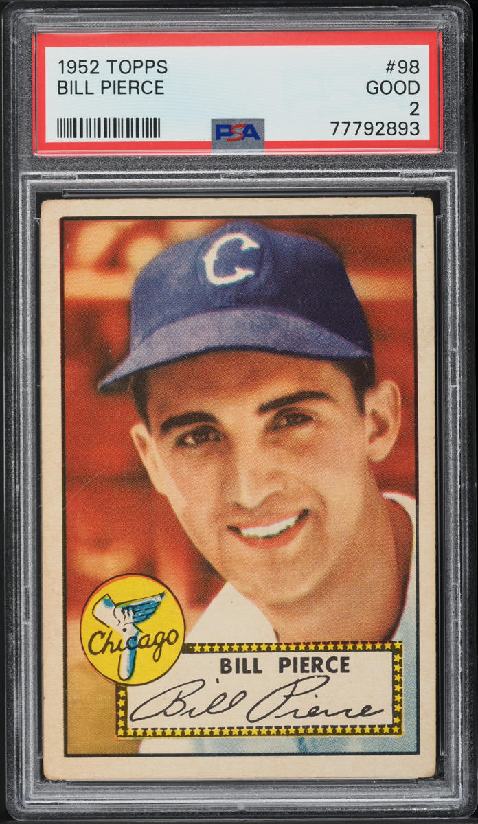 1952 Topps Bill Pierce #98 PSA 2 GD