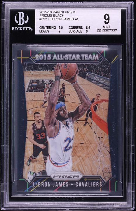 2015 Panini Prizm Black LeBron James 1/1 #352 BGS 9 MINT