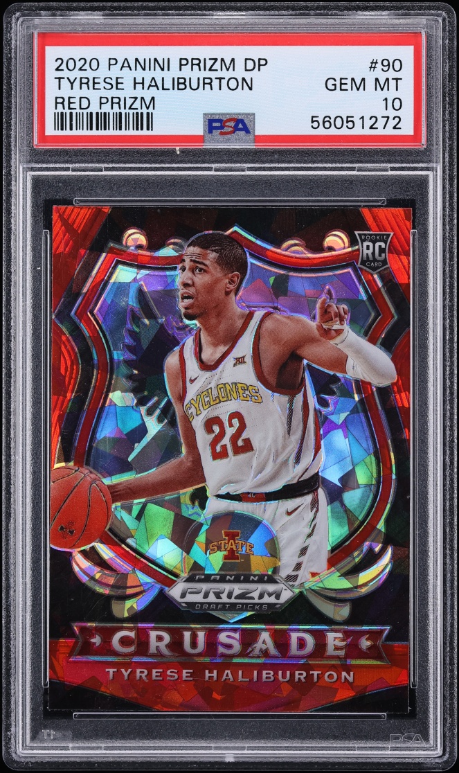 2020 Panini Prizm Draft Picks Red Tyrese Haliburton ROOKIE #90 PSA 10 GEM MINT