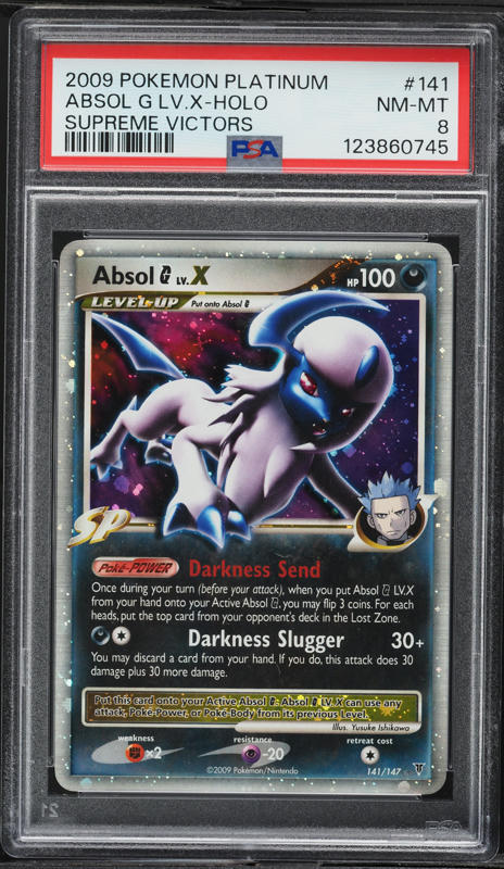 2009 Pokemon Platinum Supreme Victors Holo Absol G LV.X #141 PSA 8