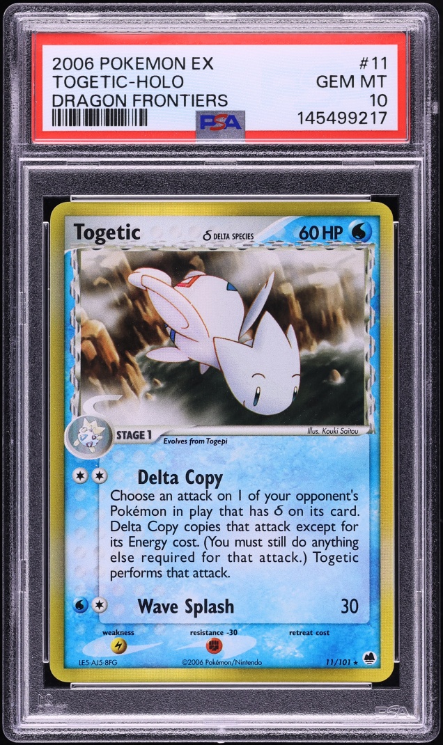 2006 Pokemon EX Dragon Frontiers Holo Togetic #11 PSA 10 GEM MINT