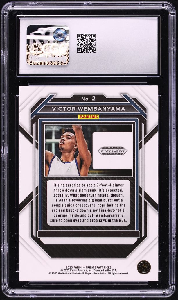 2023 Panini Prizm Draft Picks Victor Wembanyama ROOKIE #2 CGC 9 MINT