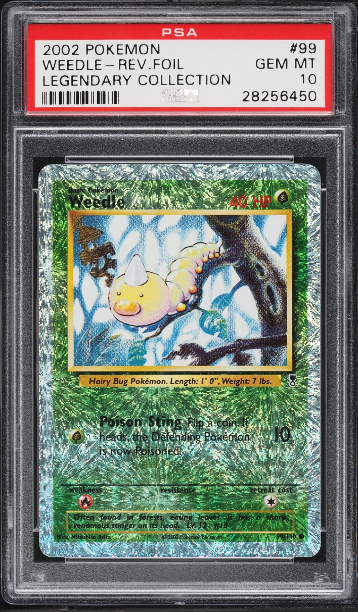 2002 Pokemon Legendary Collection Reverse Holo Weedle #99 PSA 10 GEM MINT