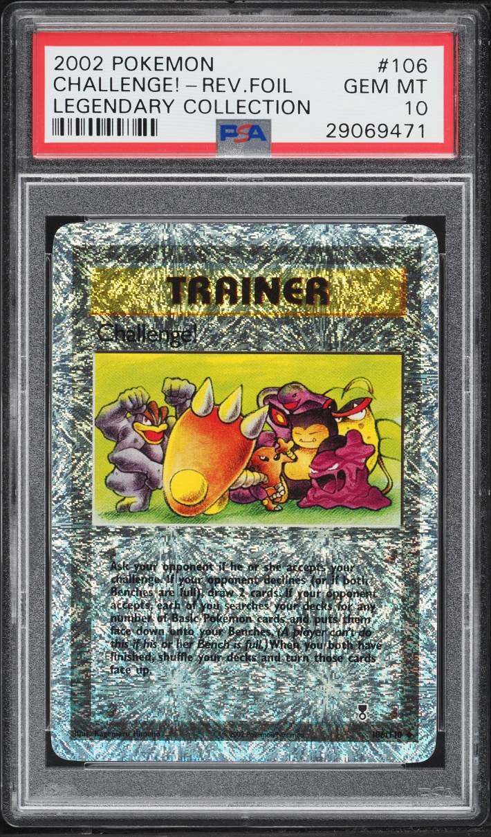 2002 Pokemon Legendary Collection Reverse Holo Challenge! #106 PSA 10 GEM MINT