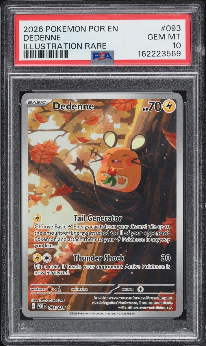 2026 Pokemon Mega Evolution Perfect Order IR Dedenne #093 PSA 10 GEM MINT