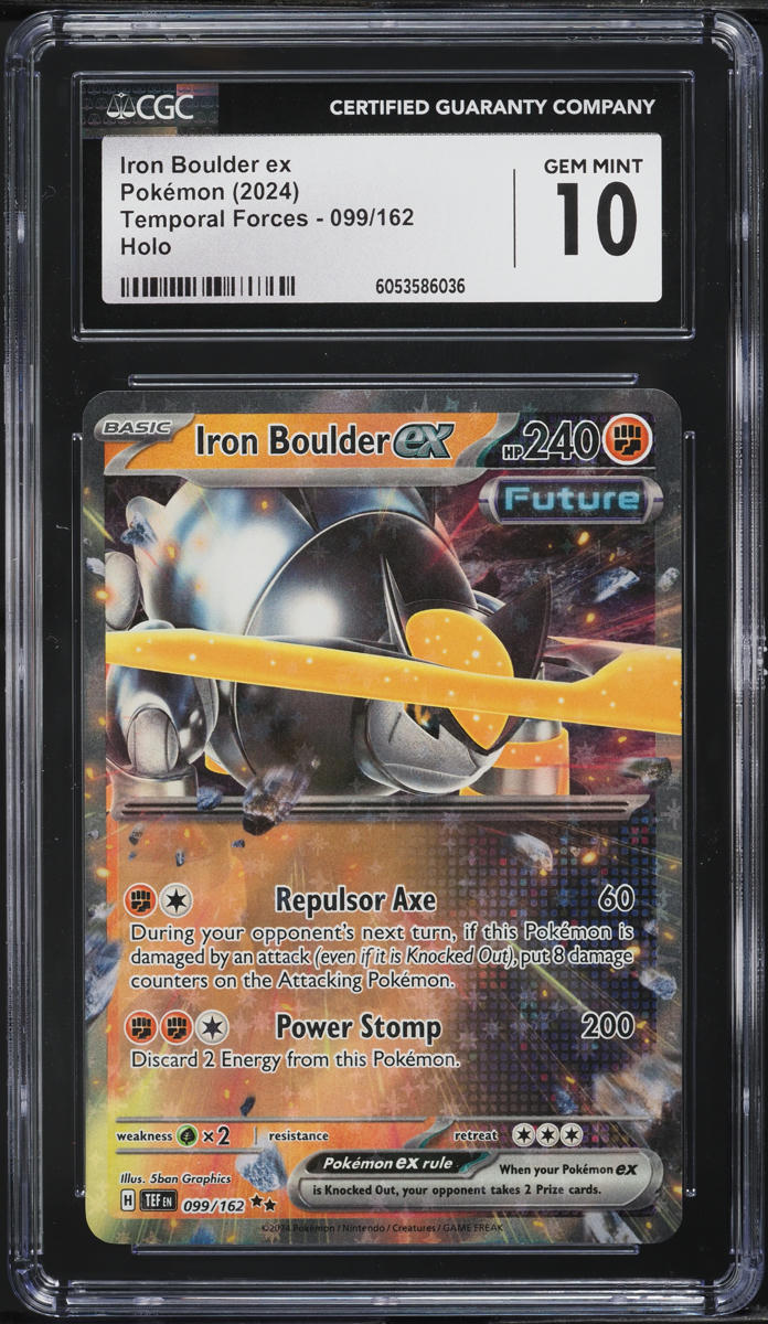 2024 Pokemon SV Temporal Forces Holo Iron Boulder ex #99 CGC 10 GEM MINT