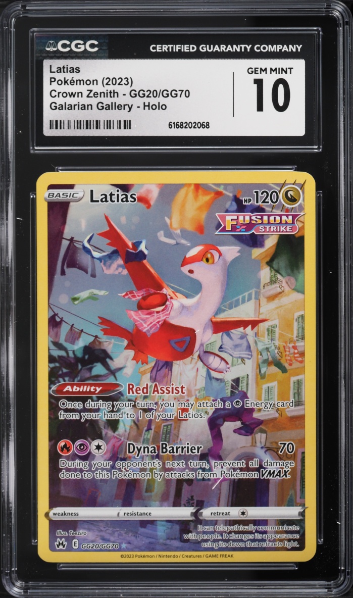 2023 Pokemon Sword & Shield Crown Zenith Full Art Latias #GG20 CGC 10 GEM MINT