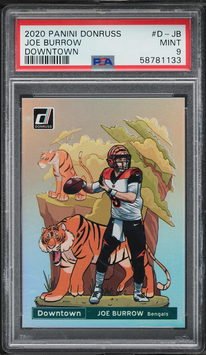 2020 Donruss Downtown Joe Burrow ROOKIE #DJB PSA 9 MINT