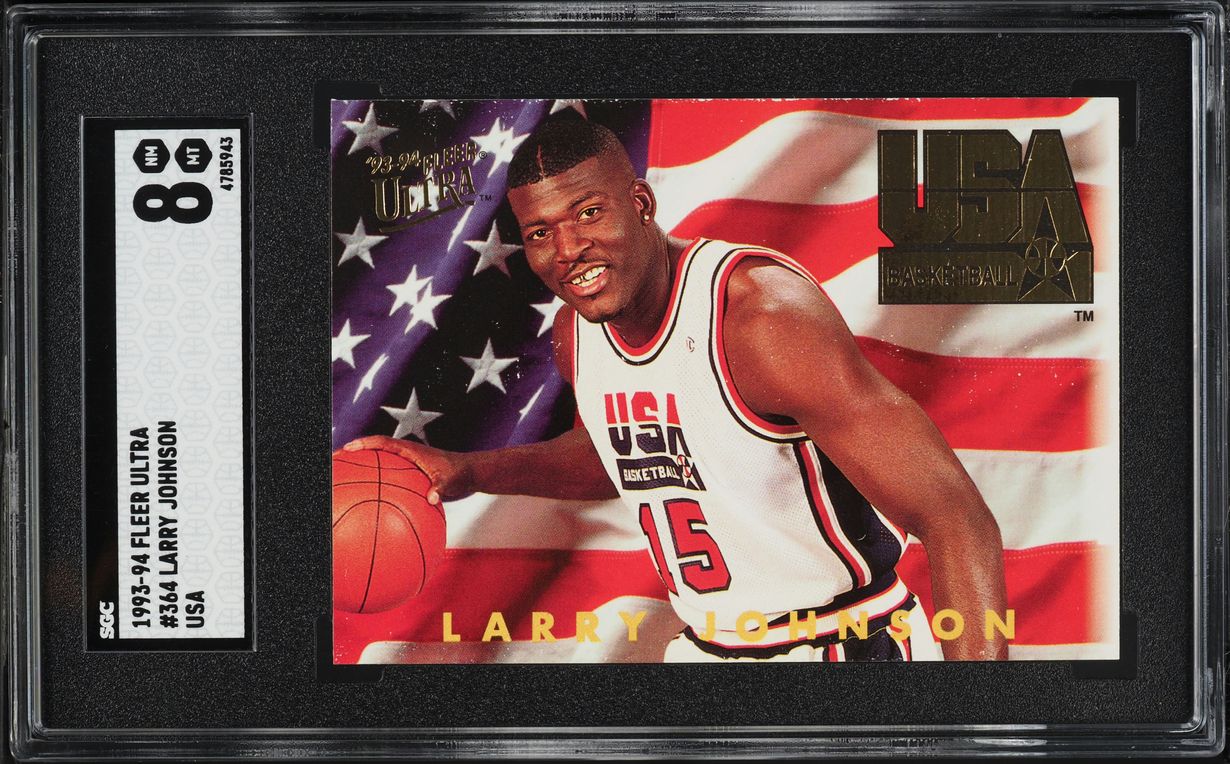 1993 Ultra USA Larry Johnson #364 SGC 8 NM-MT