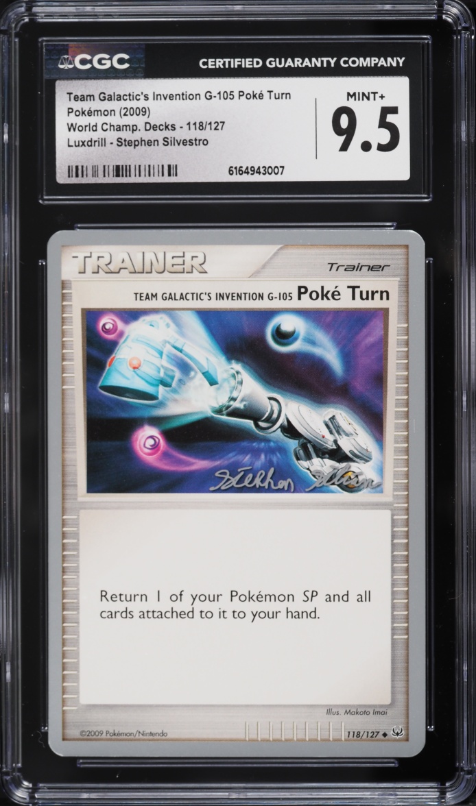 2009 Pokemon World Championships Decks Team Galactic's Invention G-105 Poke Turn #118 CGC 9.5