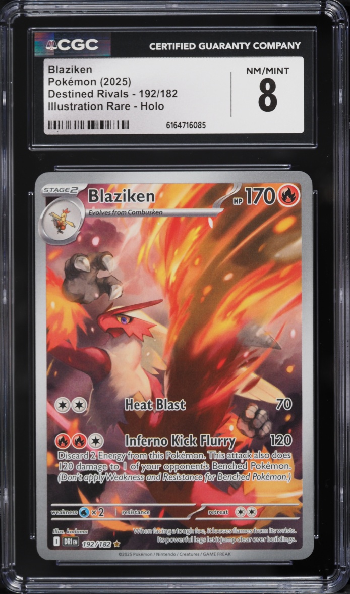2025 Pokemon Scarlet & Violet Destined Rivals IR Blaziken #192 CGC 8 NM-MT